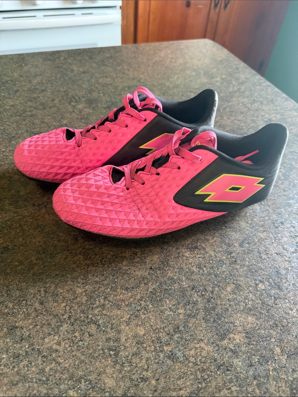 Kids' Pink and Black Soccer Cleats